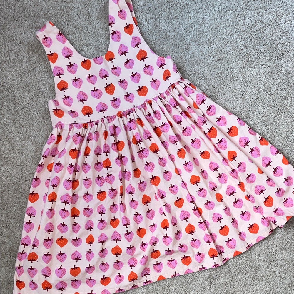 Sweet Strawberry Scoop-back Dress